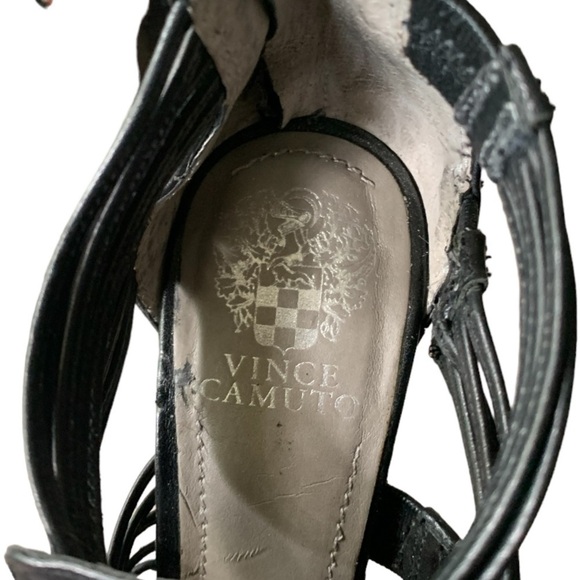 Vince Camuto Black Strappy Gladiator Heels Size 9 Ladies Strappy Heeled Sandals - Picture 5 of 13